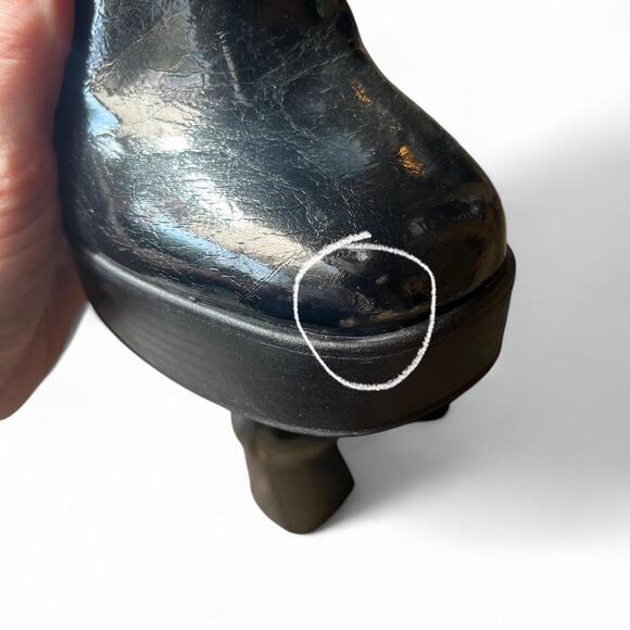 Black bratz style chunky heel ankle boot - Picture 8 of 8